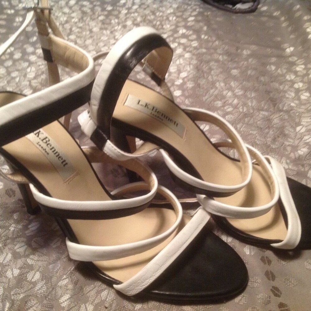 L.K. Bennett London strappy heels. Size 37 (6.5)